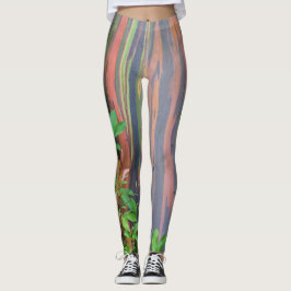 Regnbågs Eukalyptus Träd Leggings