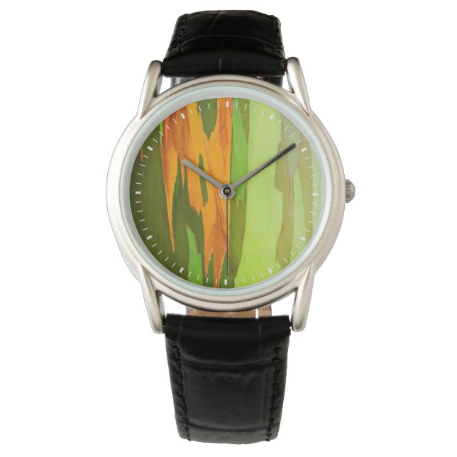 Regnbågs eukalyptusbark, Hawaii Armbandsur (Framsida)