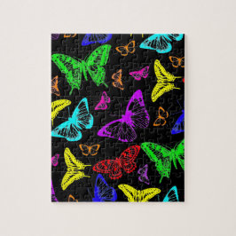 Regnbågs Färgad Butterflies Flygande Pussel