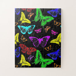 Regnbågs Färgad Butterflies Flygande Pussel