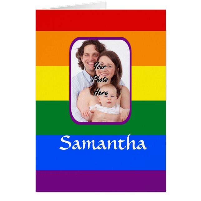 Regnbågs färgad hälsningskort (Framsidan)