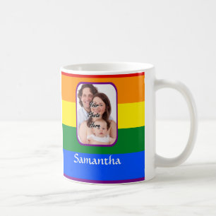 Regnbågs färgad kaffemugg