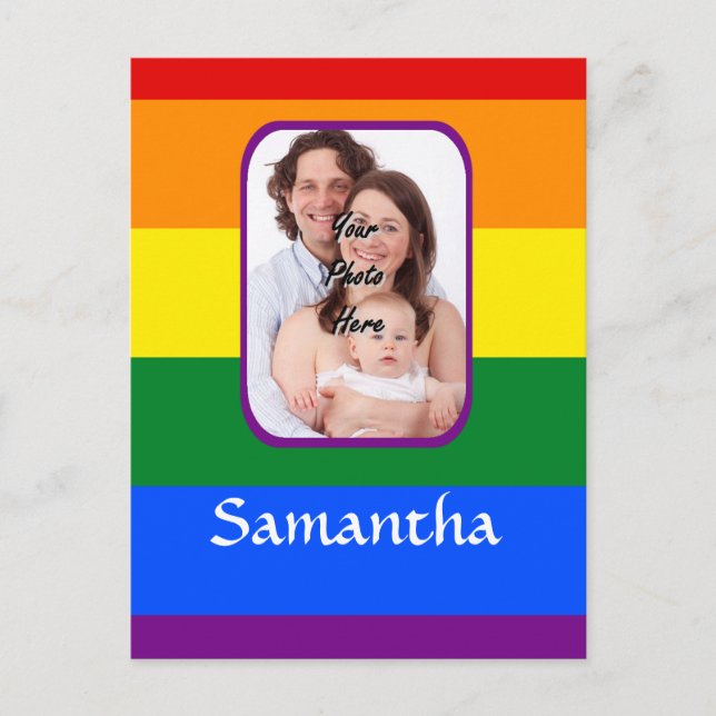 Regnbågs färgad vykort (Framsida)