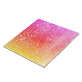 Regnbågs gradient för gult-rosa kakelplatta