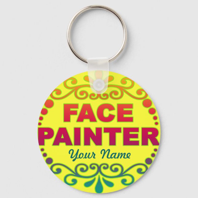 Regnbågs Gult Nyckelring (Framsida)