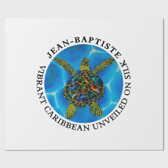 Regnbågs Havssköldpadda Presentpapper (Platt)
