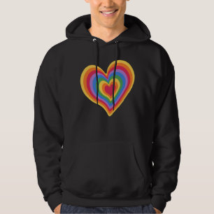 Regnbågs hjärta. HBTQ stolthet kärlek Hoodie