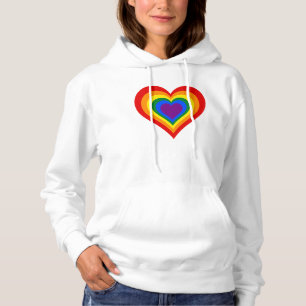 Regnbågs hjärta t shirt