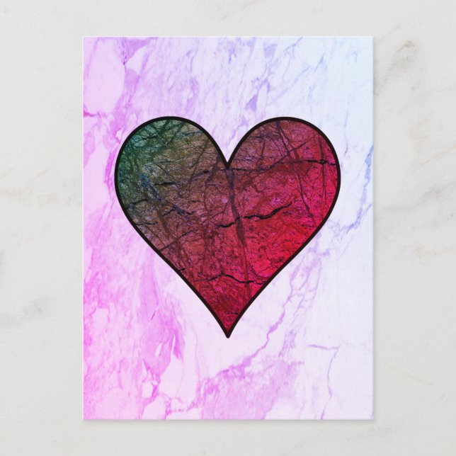 Regnbågs Hjarta Vykort (Framsida)