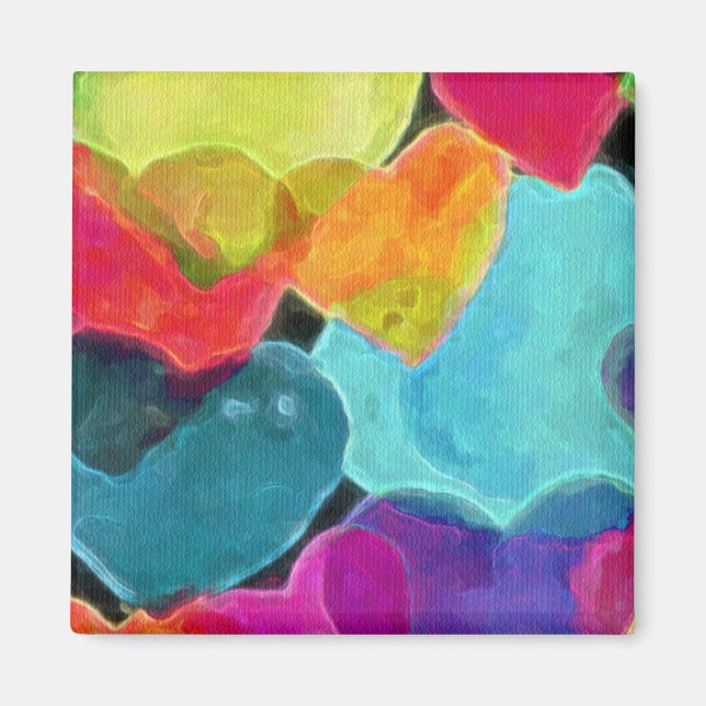 Regnbågs Hjärtan Magnet (Framsidan)