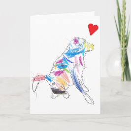 Regnbågs Hund Glad Alla Hjärtans Dag ! Kort