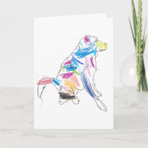 Regnbågs Hund Glad Födelsedag ! Kort
