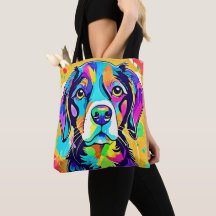 Regnbågs Hund Porträtt Design