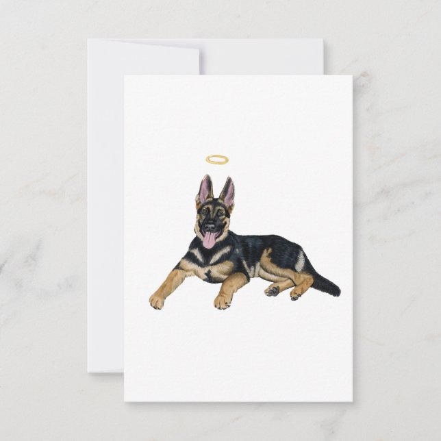 Regnbågs Hund Sympathy Card Tack Kort (Framsida)