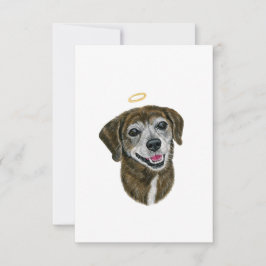 Regnbågs Hund Sympathy Card Tack Kort