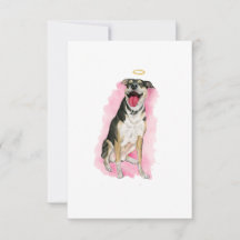 Regnbågs Hund Sympathy Card