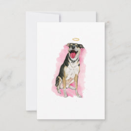 Regnbågs Hund Sympathy Card Tack Kort