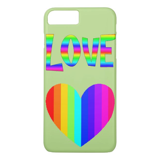 Regnbågs Kärlek och Hjärta HBTQ Mobilskal Case-Mate iPhone Skal (Baksida)