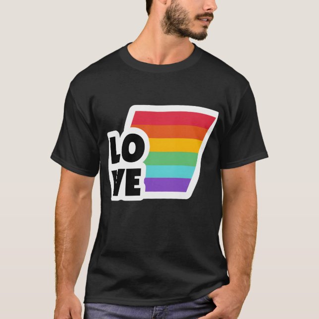 Regnbågs kärlek Pride månad vänner T Shirt (Framsida)