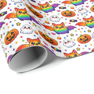 🌈🦇 Regnbågs Kuslig Fest Presentpapper