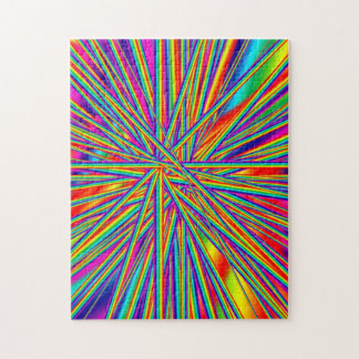 Regnbågs lasrar Svår Illusion Mönster Pussel