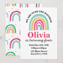 Regnbågs ljusa färger födelsedag