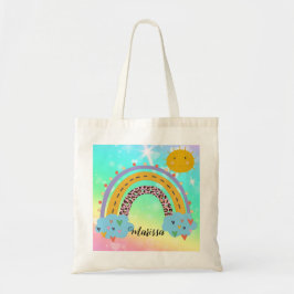 Regnbågs Personlig Tote Bag Tygkasse