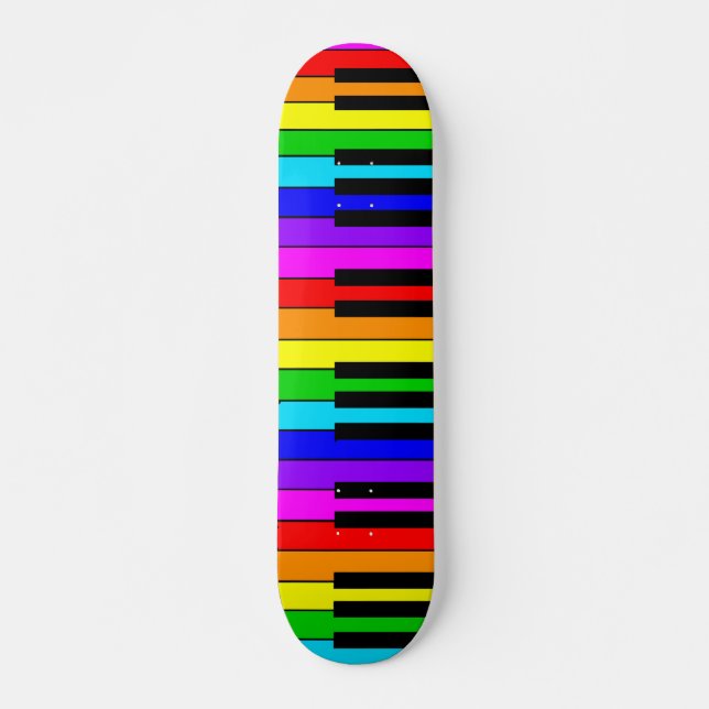 Regnbågs Piano Skateboard (Framsida)