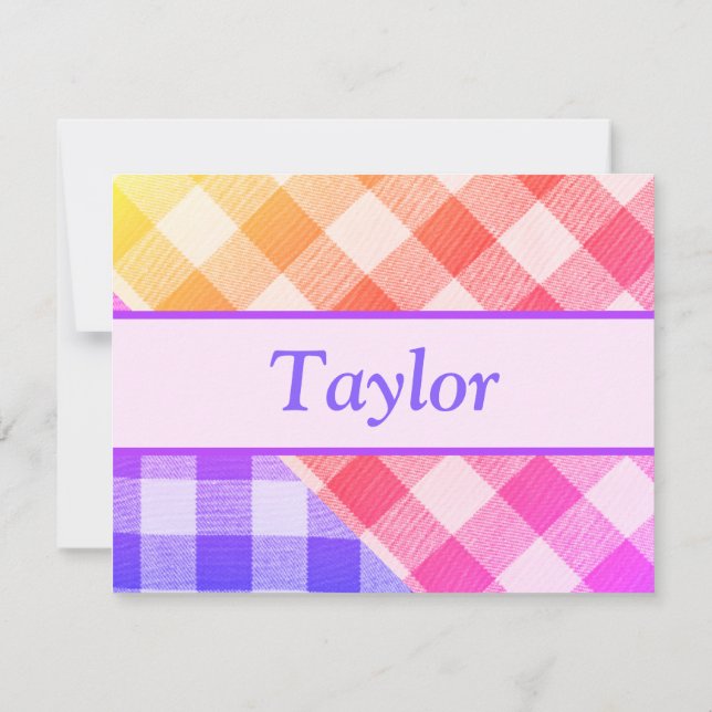 Regnbågs Picknick Diagonal Tacksamhetskort Tack Kort (Baksida)