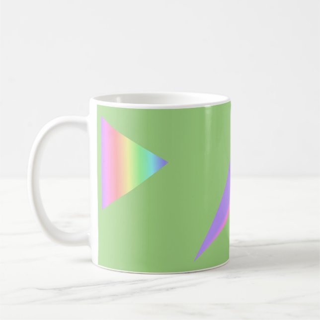 Regnbågs pilar stil #2 kaffemugg (Vänster)