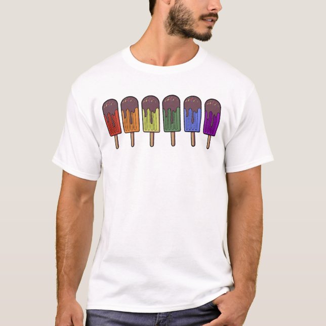 Regnbågs-Pinnebarsparad T Shirt (Framsida)
