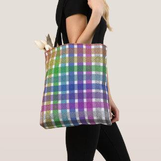 Regnbågs Plaid - Tote Bag Tygkasse