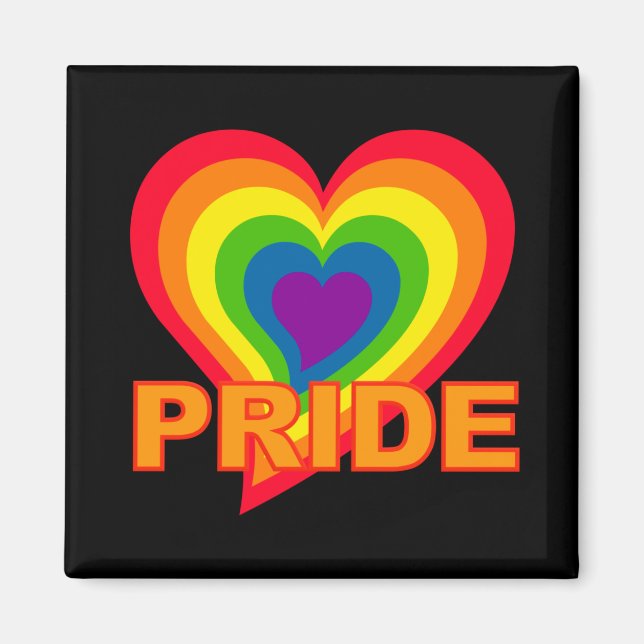 Regnbågs Pride magnet (Framsidan)