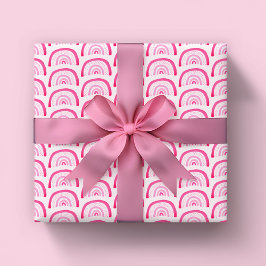 Regnbågs rosa-flickors födelsedag presentpapper
