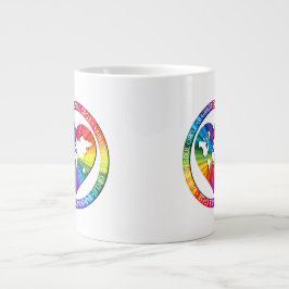 Regnbågs Själ Krets Jumbo Mugg