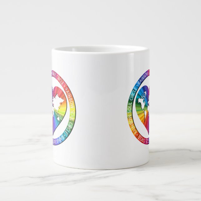 Regnbågs Själ Krets Jumbo Mugg (Framsidan)