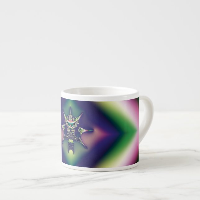 Regnbågs smycken espressomugg (Framsida höger)