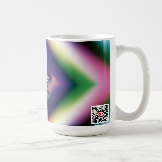 Regnbågs smycken kaffemugg (Höger)