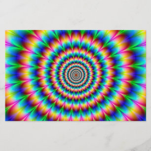 Regnbågs Spiral Optisk Illusion Flygblad