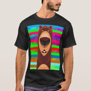 REGNBÅGS T-SHIRTAR MED GRIZZLY BJÖRN T SHIRT
