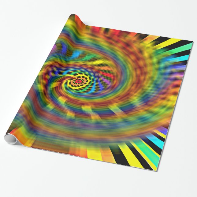 Regnbågs Tornado Presentpapper (Utrullad)