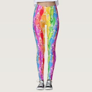 Regnbågs upphettningsblobens cute Monsters i Pride Leggings