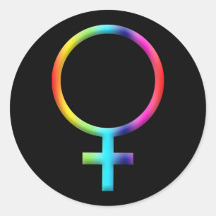 Regnbågs Venus-symbol astrologi Zodiakens stjärnte Runt Klistermärke