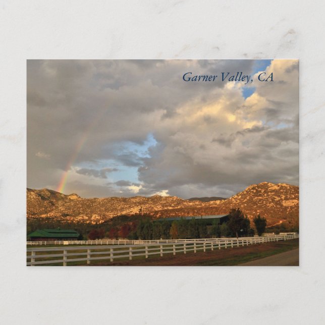 Regnbågs vykort vid Garner Valley, CA (Framsida)