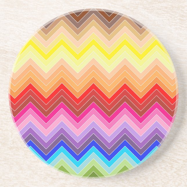 Regnbågs Zig Zag Underlägg (Framsidan)