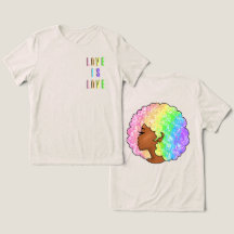 regnbågsafro HBTQ-kärlek är kärlek stolthet svart