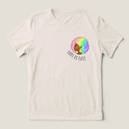 regnbågsafro HBTQ-kärlek är kärlek stolthet svart  T Shirt