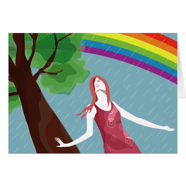 Regnbågsanslutning Hälsningskort (Framsidan Horizontal)