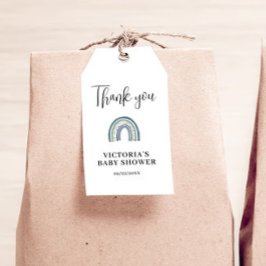 Regnbågsbaby Baby Shower Presentetikett