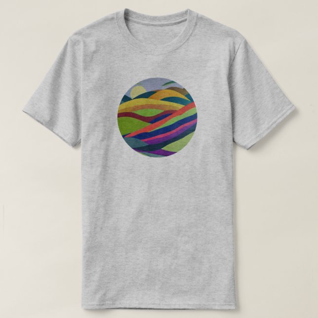 Regnbågsbackar Landskap T Shirt (Design framsida)